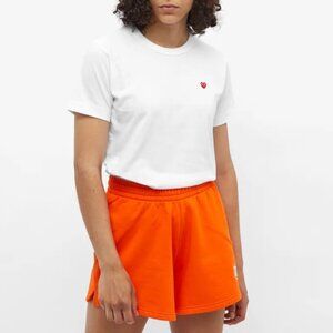 Comme des Garcons‎ Play Women's Little Red Heart T-Shirt in White - Size Large